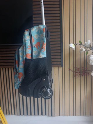 Mochila con ruedas y estampado de perezosos