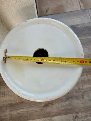 Columna de cerámica blanca para macetero