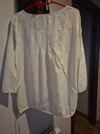 Blusa blanca manga 3/4