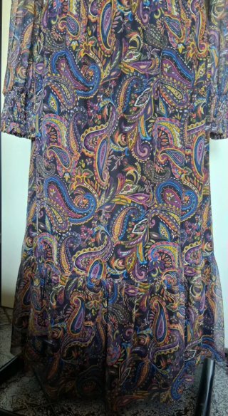 Vestito donna fantasia paisley multicolor