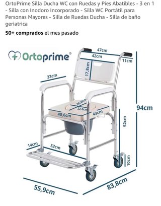 Silla de Ducha con Respaldo, Baño,