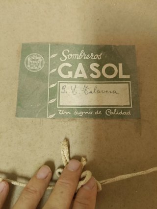 Sombrero de copa Gasol antiguo