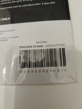 Pinlock para casco LS2 FF902