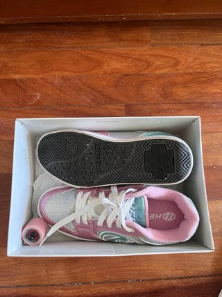Heelys rosas y plateadas