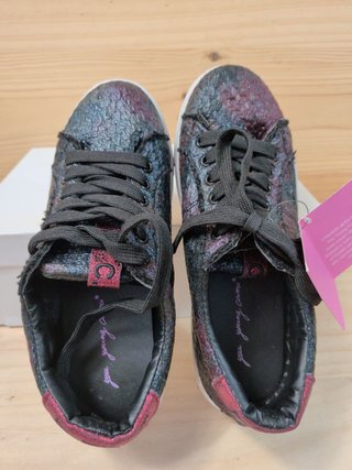 Zapatillas You Young Coveri Mujer Negro Rojo Talla
