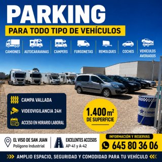 Aparcamiento caravanas remolques Camper camiones