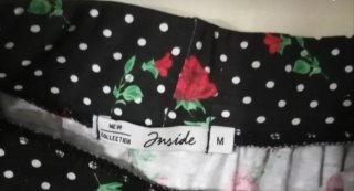 Falda capa con lunares y rosas