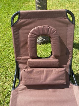 Tumbona plegable marrón