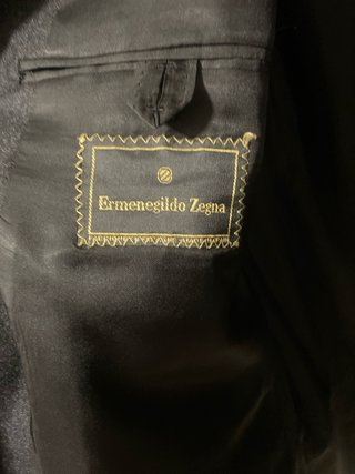 Traje de franela gris con raya diplomática