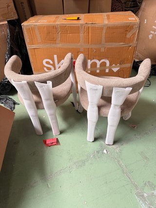 Sklum Pack de 2 sillas de comedor con reposabrazos