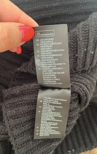 Bufanda tubular negra H&M de hombre