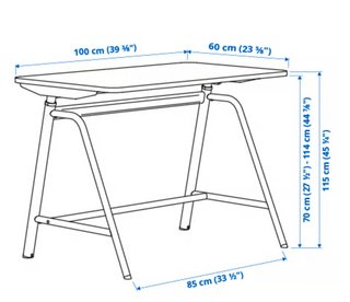 Escritorio elevable GLADHÖJDEN blanco