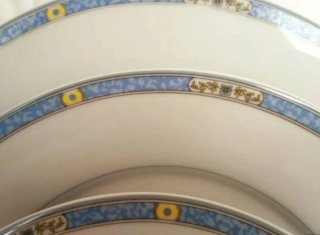 Vajilla porcelana 12 comensales azul