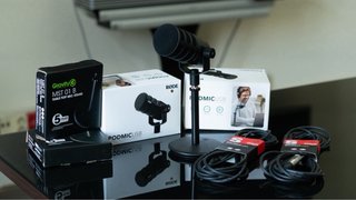 Pack 2 RØDE PodMic USB + soportes Gravity + XLR