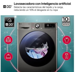 Lavasecadora LG 9/6 kg AI DD + TurboWash
