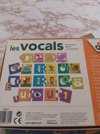 Puzzle Educativo Diset Les Vocals