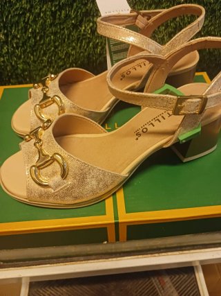 Sandalias Pitillos Rosa Dorado