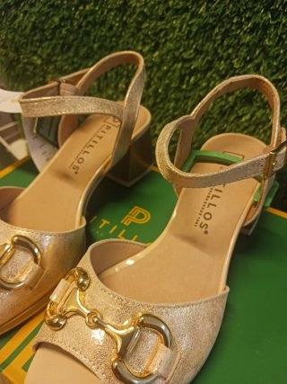 Sandalias Pitillos Rosa Dorado