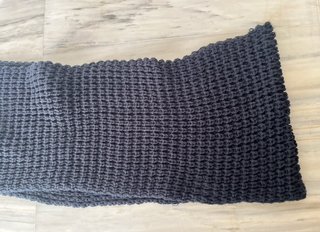 Bufanda tubular tejida azul marino hombre