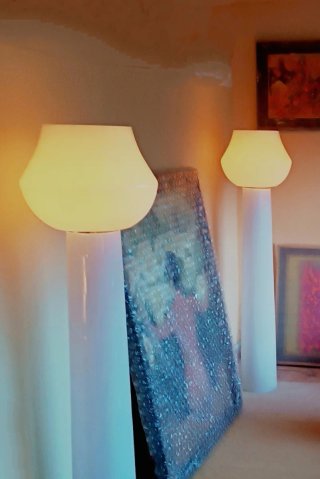 Dos Lámparas XXXL Carlo Nason Murano Vintage 70s