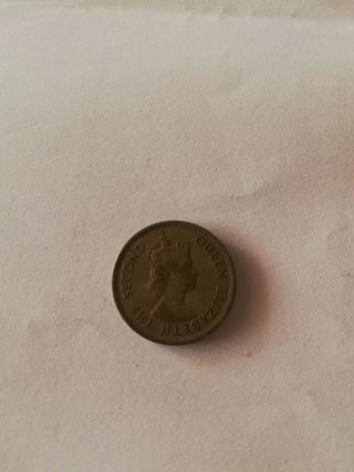 Moneda Hong Kong 10 Cents 1961
