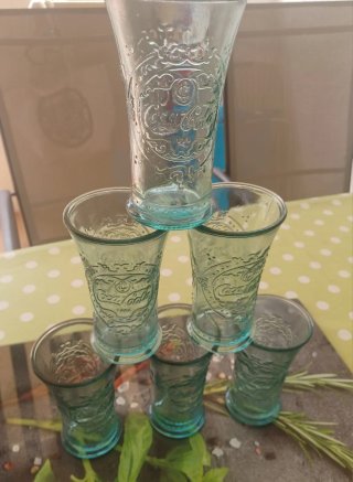 Lote 6 Vasos Vintage Coca-Cola Vidrio
