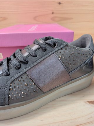 Zapatillas You Young Coveri Mujer 37 Gris Plateado