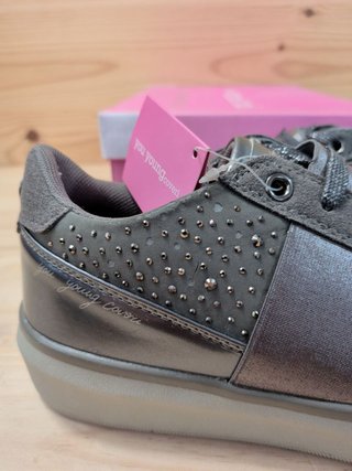 Zapatillas You Young Coveri Mujer 37 Gris Plateado