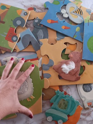 Puzzle Djeco Gigante Granja 20 Piezas
