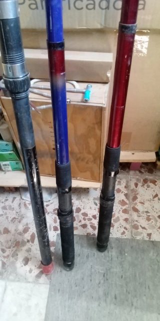 Lote 3 cañas de pescar telescópicas