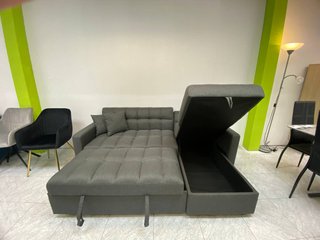 Chaise Longue Cama Gris con Almacenaje
