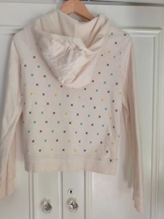 Chaqueta Hurley Beige con Cremallera Turquesa Tall