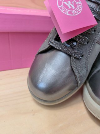 Zapatillas You Young Coveri Mujer 36 Gris Plateado