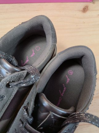 Zapatillas You Young Coveri Mujer 36 Gris Plateado