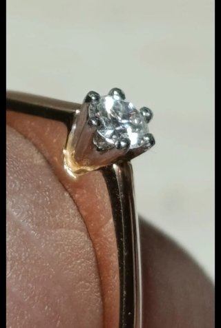 Anillo Oro Rosa Solitario Diamante