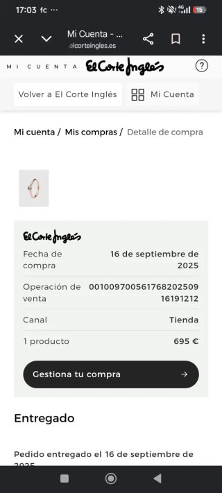 Anillo Oro Rosa Solitario Diamante