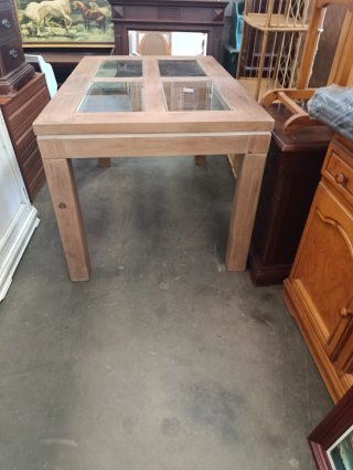 Mesa de centro madera y cristal