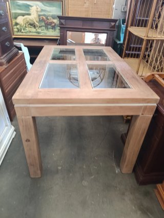 Mesa de centro madera y cristal