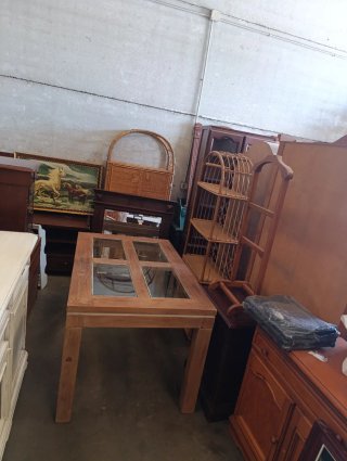 Mesa de centro madera y cristal