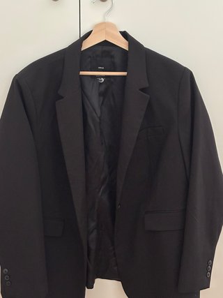 Americana Mango Negra Talla 52
