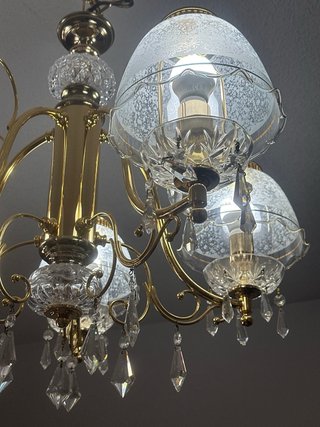 Lámpara de salón ;  cristal
