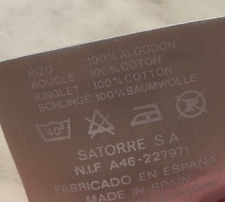 Toallas de lavabo, 100% algodón.