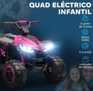Quad infantil niña rosa y negro