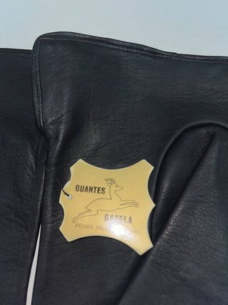 GUANTES DE PIEL NEGRA GACELA