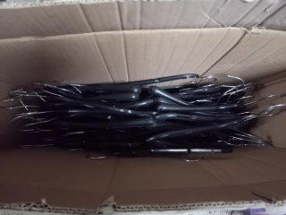 Lote 100 Perchas Plástico Negras