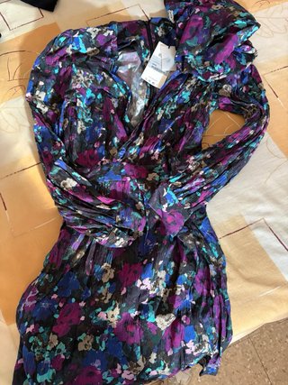 Vestido corto estampado flores