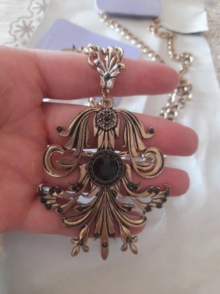 Conjunto Collar y Anillo Claire's Dorado y Negro