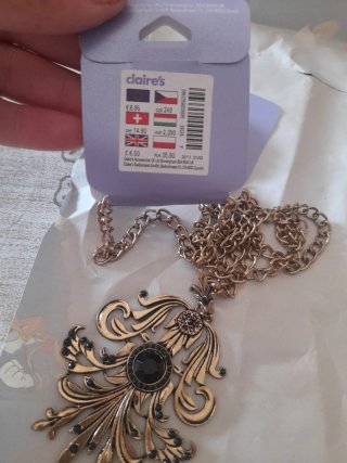 Conjunto Collar y Anillo Claire's Dorado y Negro