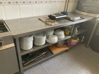 Mesa de trabajo acero inoxidable cocina