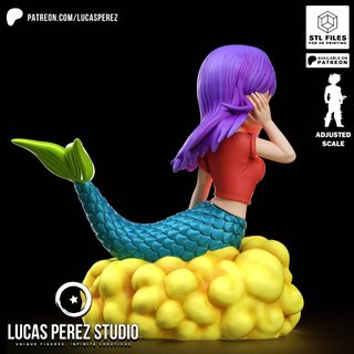 Figura Sirena Pie Pie Resina 10cm